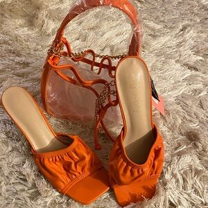 Orange Women's Slide Sandals